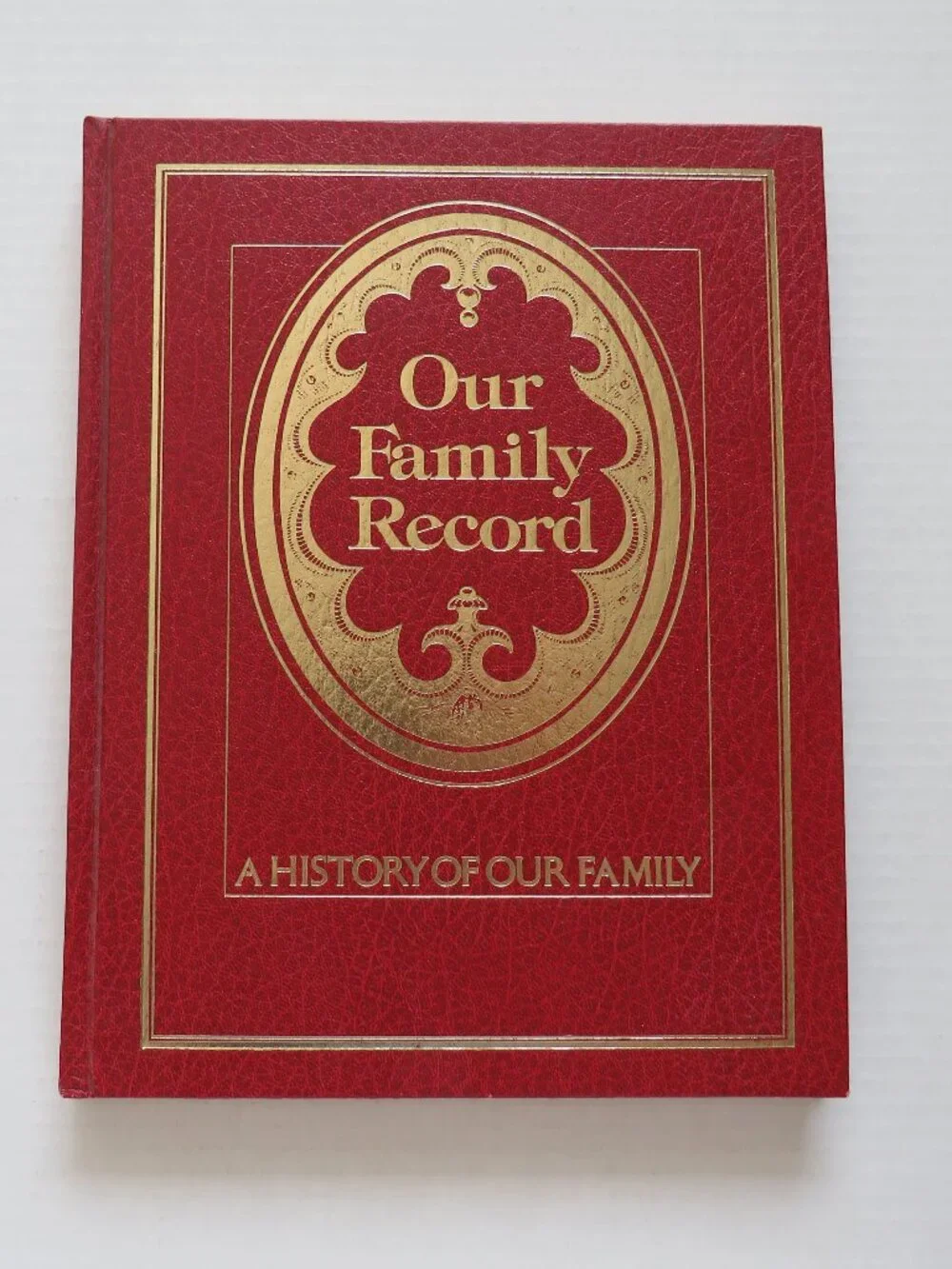 Our Family Record A History Of Our Family Red Gold Hardcover Book Vintage Unused